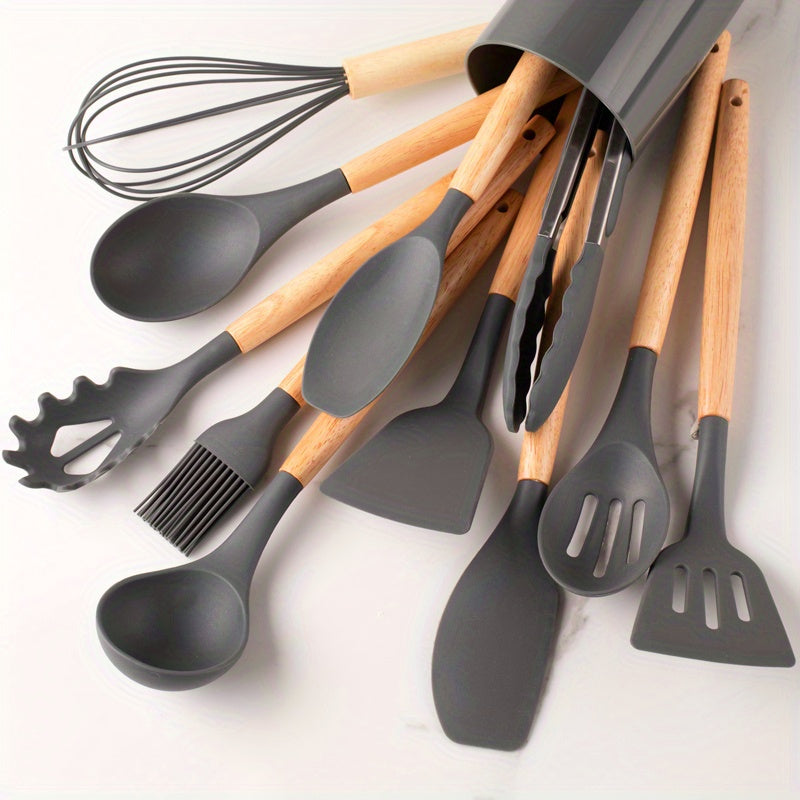 12-teiliges Küchenutensilien Set aus Hitzebeständigem Silikon – BPA-frei, Spülmaschinenfest, Perfekt für jede Küche 7
