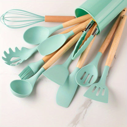 12-teiliges Küchenutensilien Set aus Hitzebeständigem Silikon – BPA-frei, Spülmaschinenfest, Perfekt für jede Küche 8