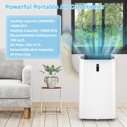14000 BTU(Ashrae) Portable Air Conditioner with APP and WiFi Control 4