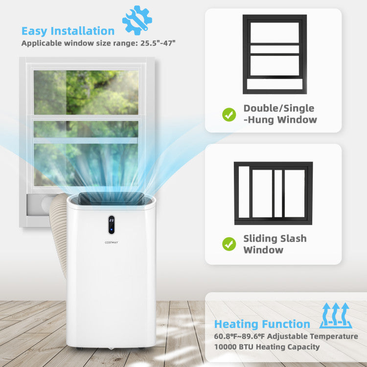 14000 BTU(Ashrae) Portable Air Conditioner with APP and WiFi Control 7