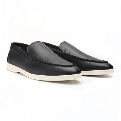 Herren Slipper Schwarz Größe 42 Leder | Bequeme Schlupfschuhe für Alltag und Freizeit-2