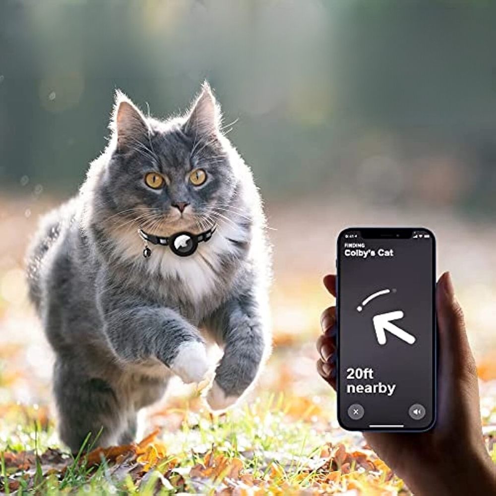 PS cat collar with safety clasp & reflective design for better visibility at night