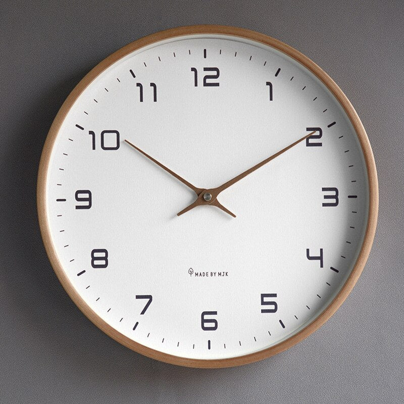 Minimalistische Wanduhr aus Holz – Skandinavisch Inspiriertes Wohnaccessoire