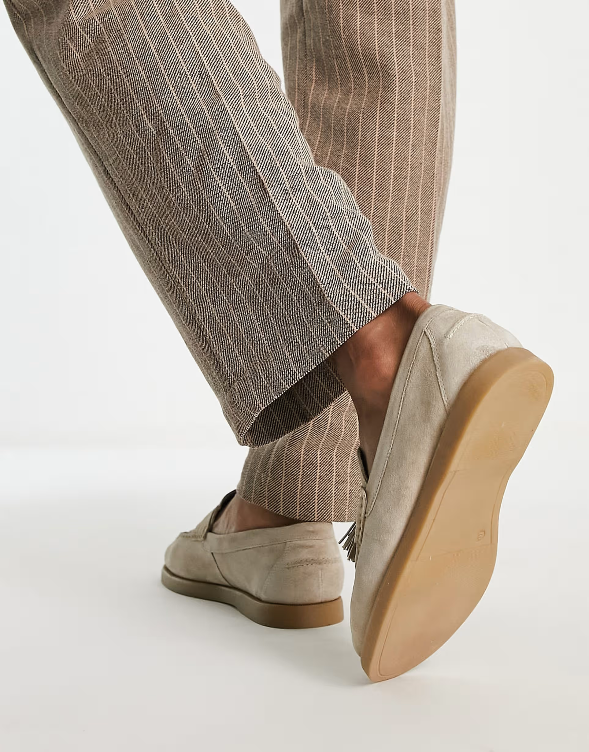 Herren Slipper Beige Größe 42 Wildleder - Atmungsaktive Mokassins für Informelle Anlässe-3