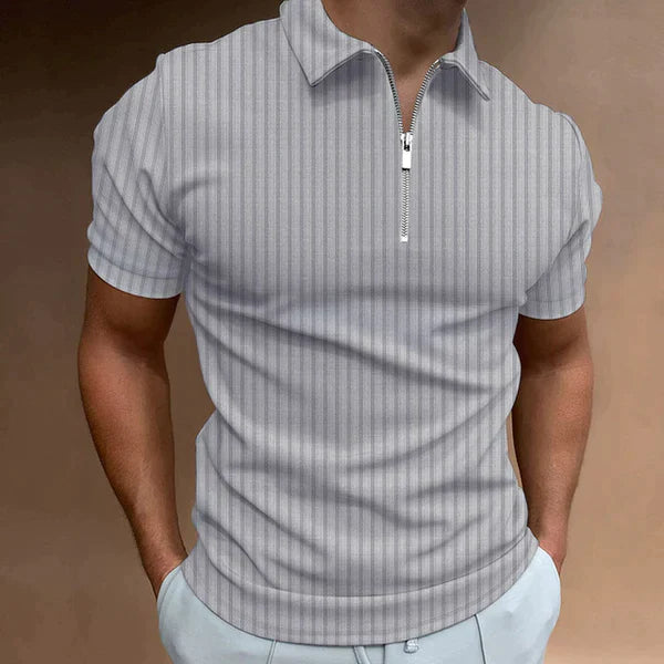 Variant image for Herren Polo Shirt Schwarz Größe M Baumwolle mit Reißverschluss-19