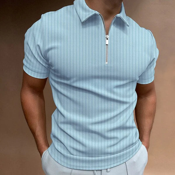 Variant image for Herren Polo Shirt Schwarz Größe M Baumwolle mit Reißverschluss-7