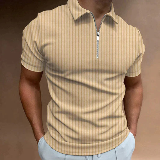 Herren Polo Shirt Schwarz Größe M Baumwolle mit Reißverschluss-1
