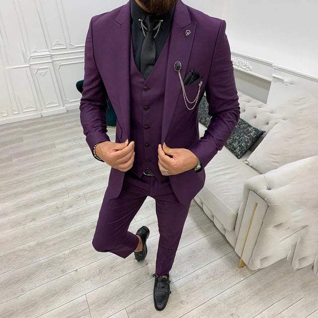 Variant image for Herrenanzug Slim Fit Baumwoll-Polyester-Mischung Vielseitig Elegant-25