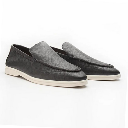 Herren Slipper Schwarz Größe 42 Leder | Bequeme Schlupfschuhe für Alltag und Freizeit-4