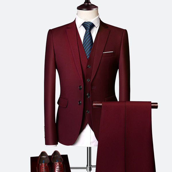Jonah - 3-Piece Slim Fit Men's Suit Set for Weddings and Formal Events-6