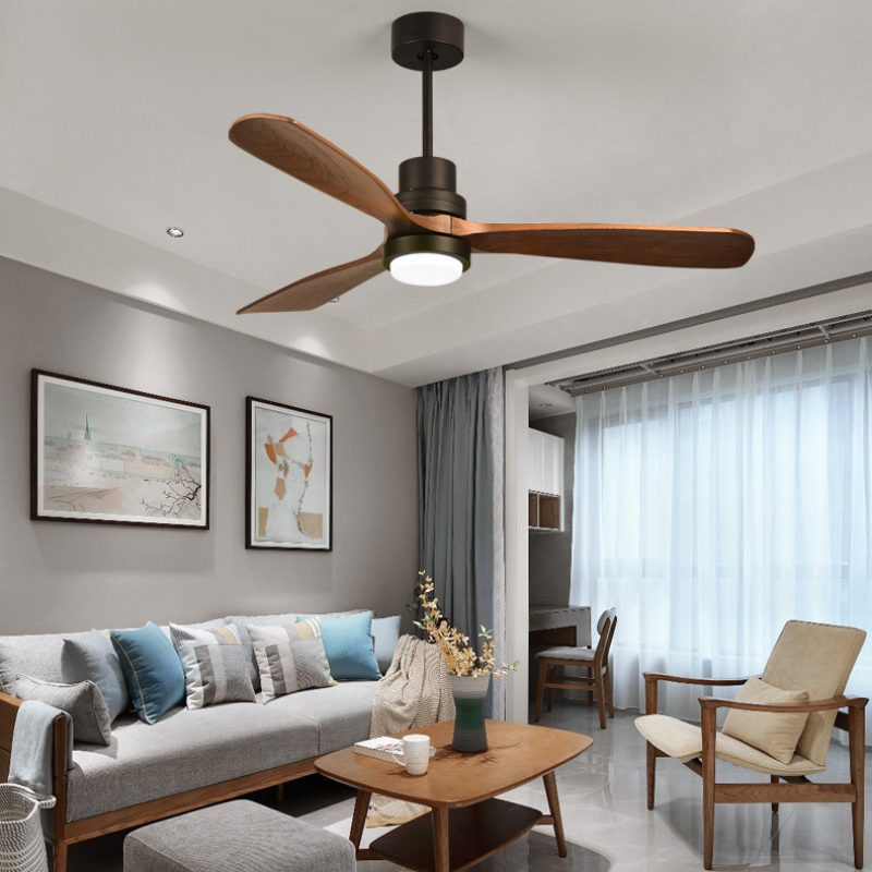 Ventilador de techo con mando a distancia – 132 cm Diseño moderno en níquel cepillado | Confort elegante | Para espacios habitables contemporáneos
