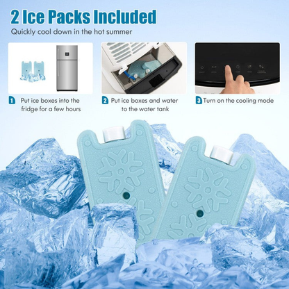 Enfriador de aire móvil con control remoto – Función 3 en 1 con temporizador – Flujo de aire flexible – Ideal para el hogar y momentos de bienestar