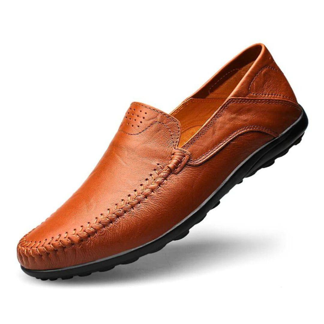 Herren Sommerschuhe Braun Größe 42 Atmungsaktiv Leder Luftige Sommer Schuhe Herren-6