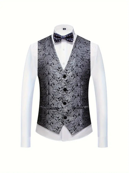 Elegantes 3-Teiliges Herren-Anzug-Set Aus Hochwertiger Wolle Für Sommeranlässe-4