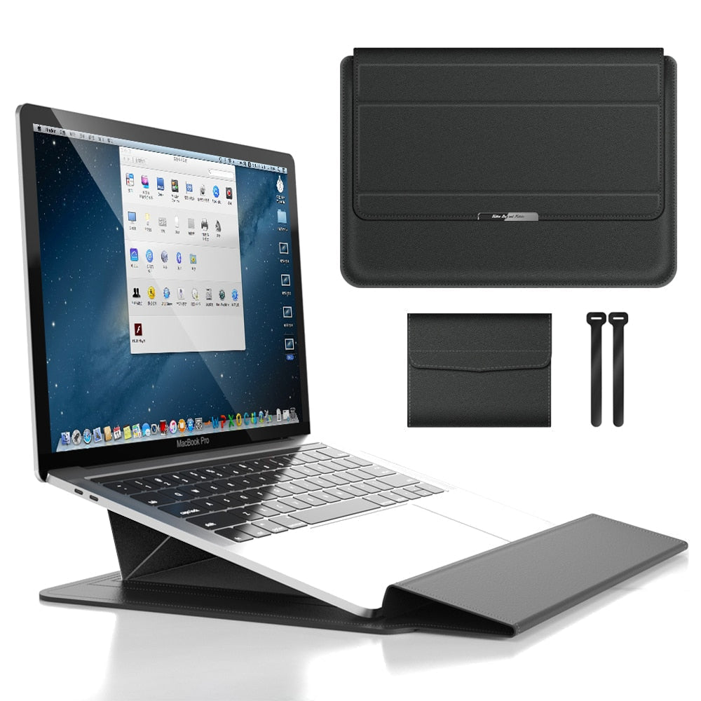 3-in-1-Laptophülle, wasserdicht, stoßfest und mit Zubehöraufbewahrung – elegante MacBook-Hülle für unterwegs und im Büro 1