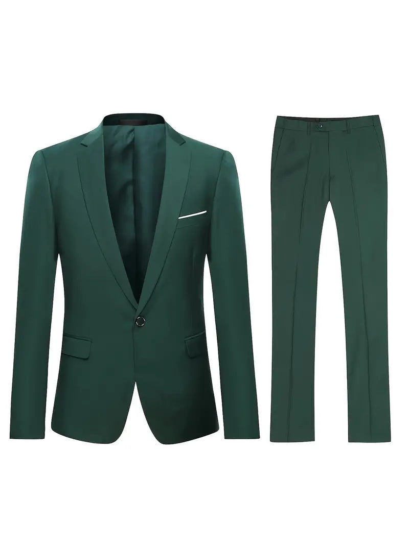 Variant image for Men's Suit Set Black Size M Polyester Blazer and Pants-15