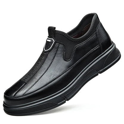 Herren Sneaker Schwarz Größe 42 Leder Stilvolle Geschäftsschuhe für Komfort-1