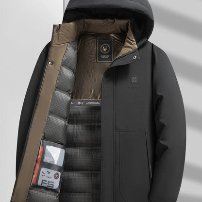 Herren Winterjacke Wasserdicht Atmungsaktiv Steppdesign Polyester-1