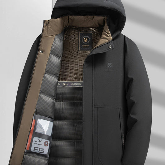 Herren Winterjacke Wasserdicht Atmungsaktiv Steppdesign Polyester-1