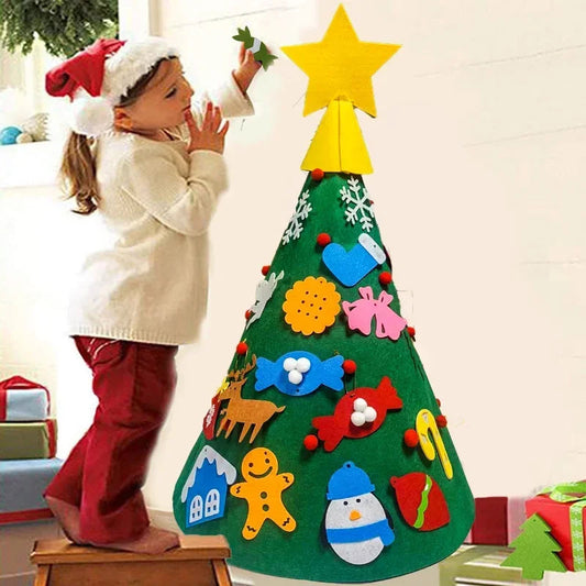3D DIY Weihnachtsmann Weihnachtsdekoration aus Filz – Festliche Weihnachtsdeko Ideen für die Feiertage, 45 cm x 65 cm 2
