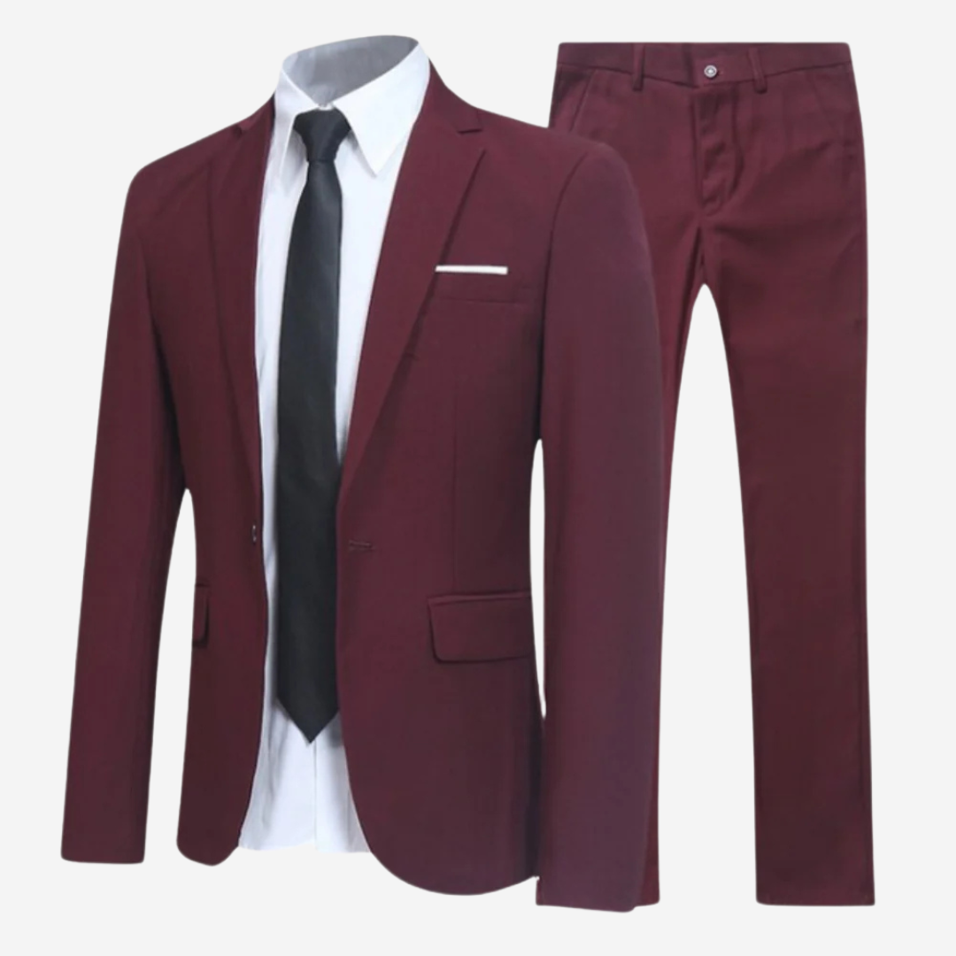 Variant image for Elegant Slim-Fit Men's Suit - Versatile Black Suit for Weddings & Formal Events-19