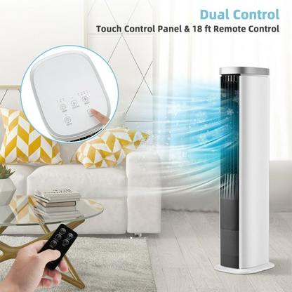 Mobile air cooler – Efficient 3-in-1 evaporative cooler with adjustable timer – Ideal for home & office