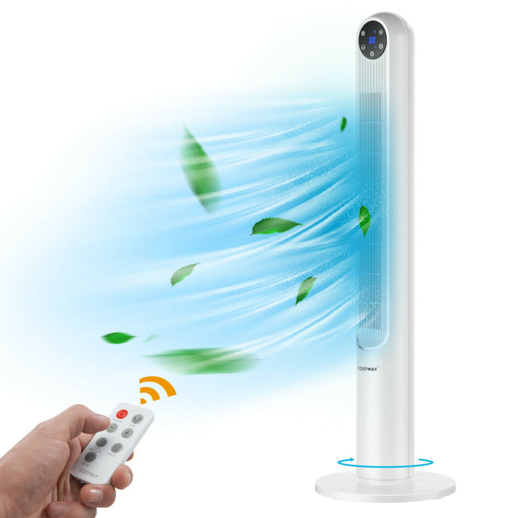 42 Inch 80 Degree Tower Fan with Smart Display Panel and Remote Control 6
