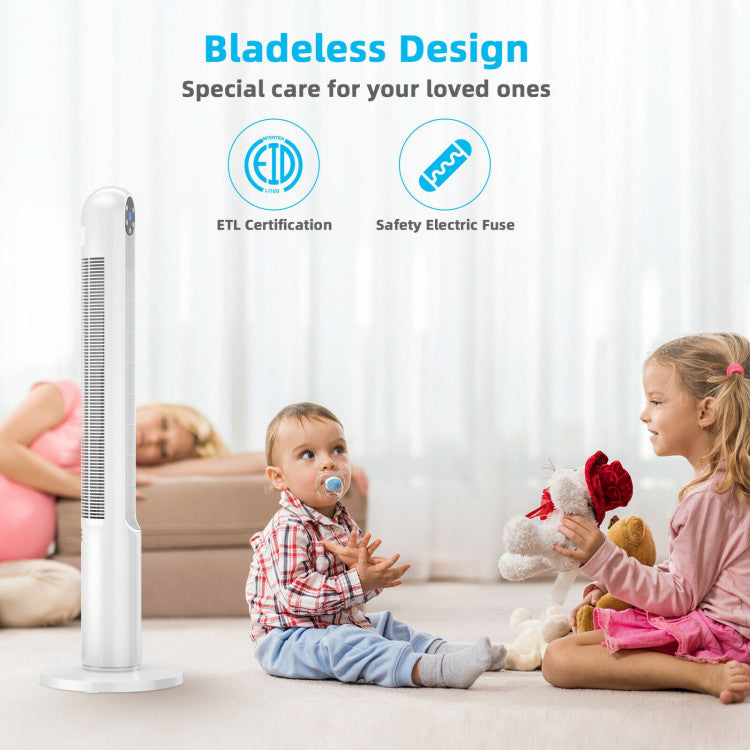 42 Inch 80 Degree Tower Fan with Smart Display Panel and Remote Control 7