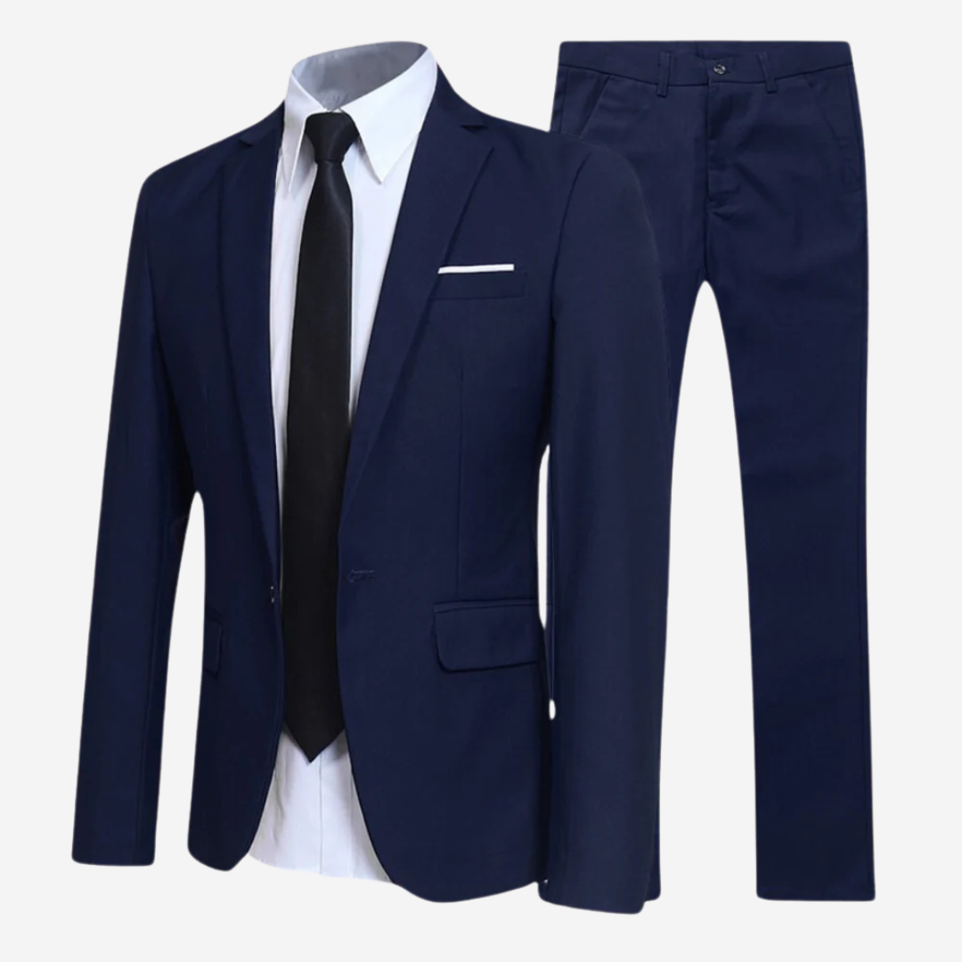 Variant image for Elegant Slim-Fit Men's Suit - Versatile Black Suit for Weddings & Formal Events-13