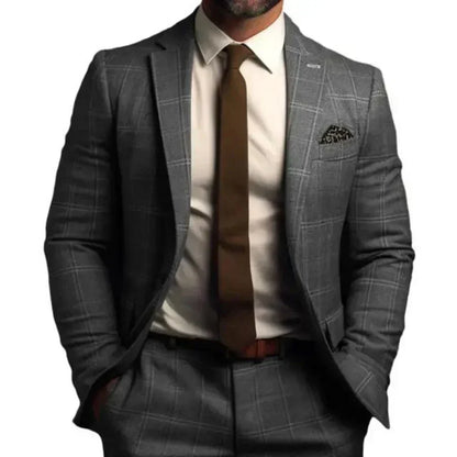 Variant image for Brian - Elegant Men's Blazer Jacket with Diamond Pattern for Stylish Comfort-13