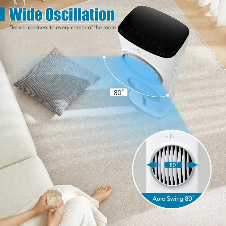 Enfriador de aire móvil con control remoto – Función 3 en 1 con temporizador – Flujo de aire flexible – Ideal para el hogar y momentos de bienestar