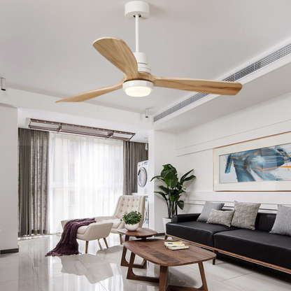 Ventilador de techo con mando a distancia – 132 cm Diseño moderno en níquel cepillado | Confort elegante | Para espacios habitables contemporáneos