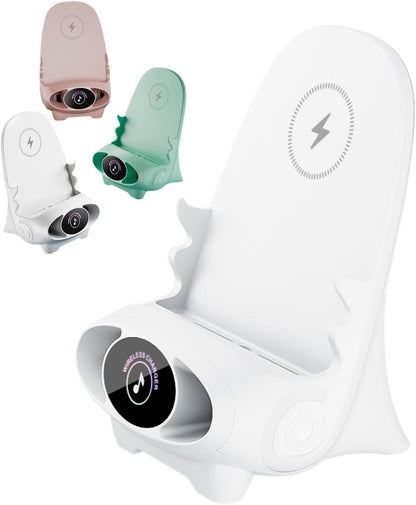 Wireless phone holder with 15W fast charging and aromatherapy – flexible for portrait and landscape orientation