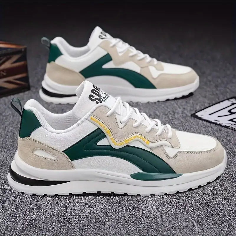 Herren Sneaker Schwarz Größe 42 Leder, Bequeme Turnschuhe für Alltag und Sport-1