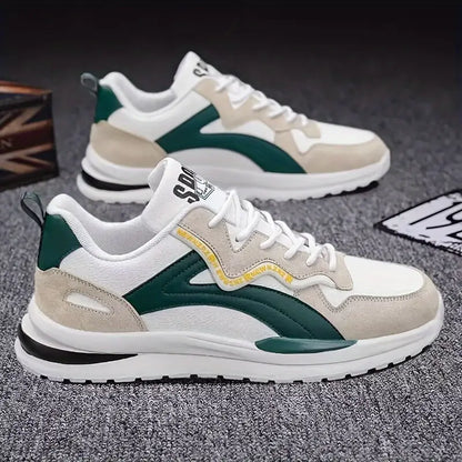 Herren Sneaker Schwarz Größe 42 Leder, Bequeme Turnschuhe für Alltag und Sport-1