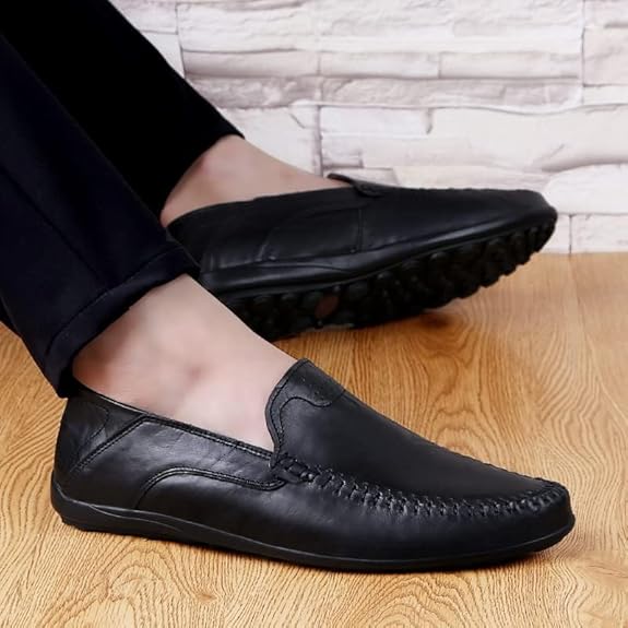 Herren Sommerschuhe Braun Größe 42 Atmungsaktiv Leder Luftige Sommer Schuhe Herren-2