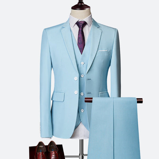 Jonah - 3-Piece Slim Fit Men's Suit Set for Weddings and Formal Events-1
