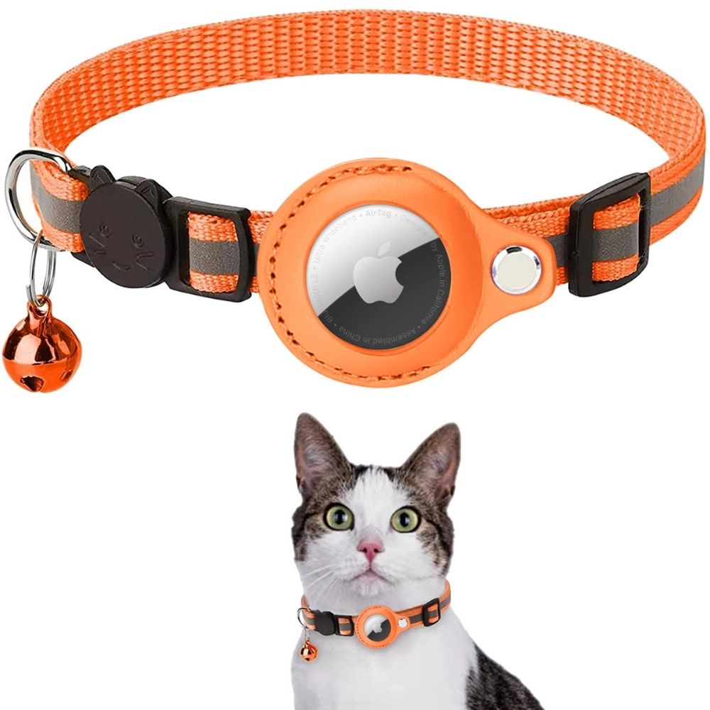 PS cat collar with safety clasp & reflective design for better visibility at night