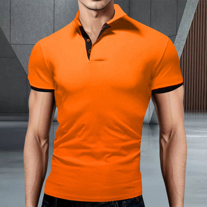 Herren Polo Shirt Schwarz Größe M Polyester-3
