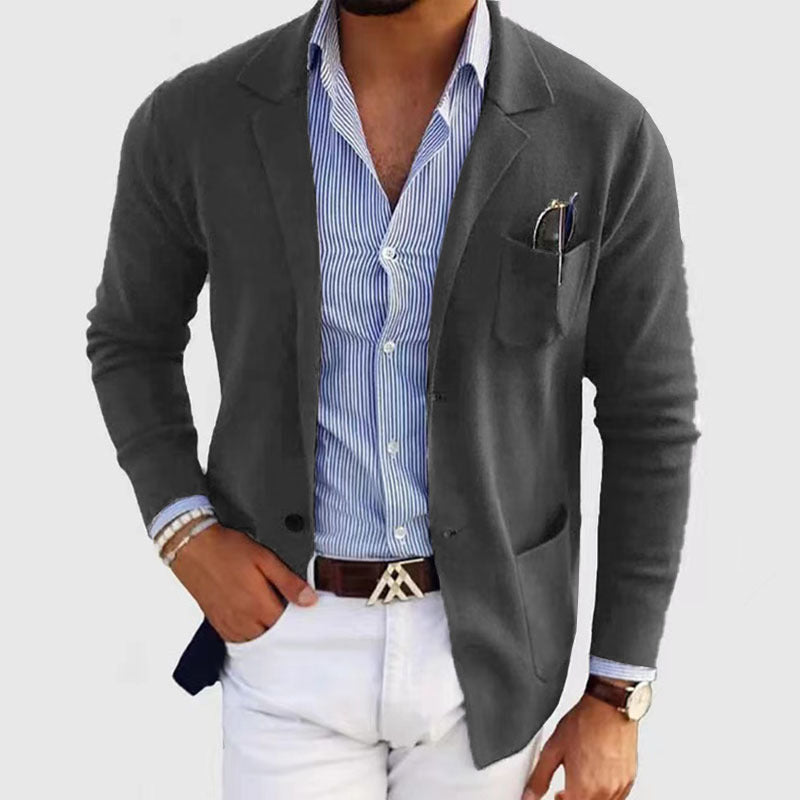 Variant image for Men's Blazer Grey Size L Polyester Casual-21