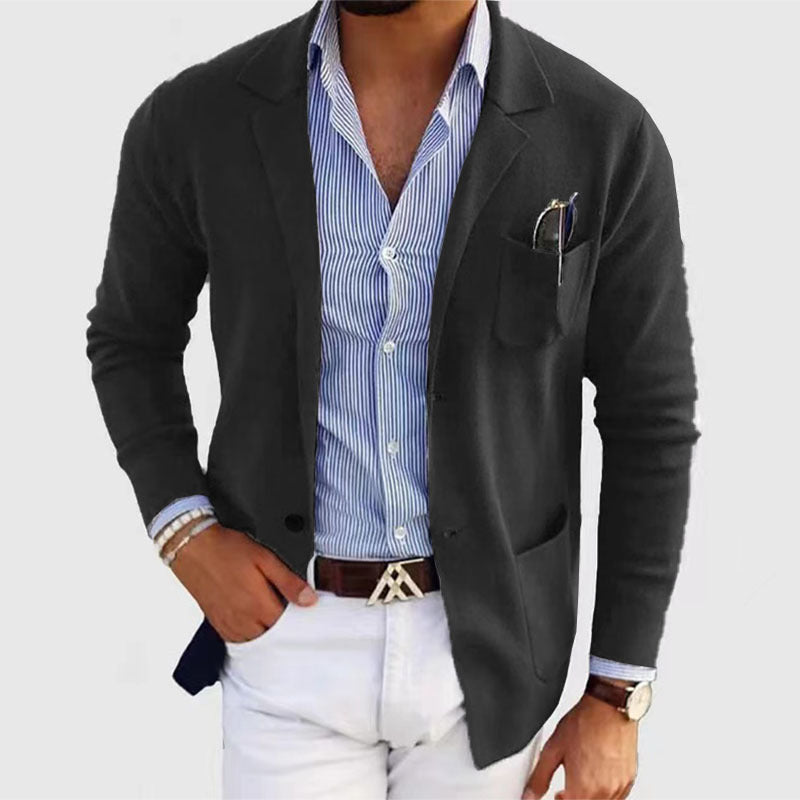 Variant image for Men's Blazer Grey Size L Polyester Casual-16