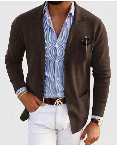 Variant image for Men's Blazer Grey Size L Polyester Casual-31