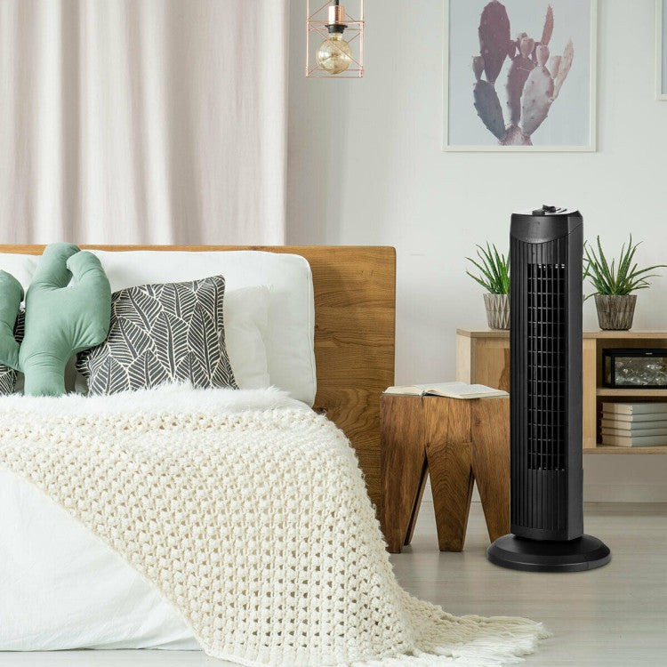 Quiet 35W Bladeless Fan – 71 cm Oscillating Tower Fan for Stylish & Safe Cooling