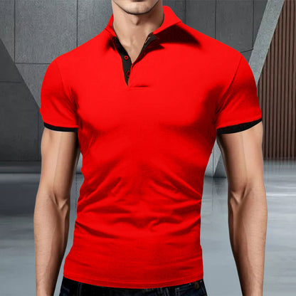 Herren Polo Shirt Schwarz Größe M Polyester-4