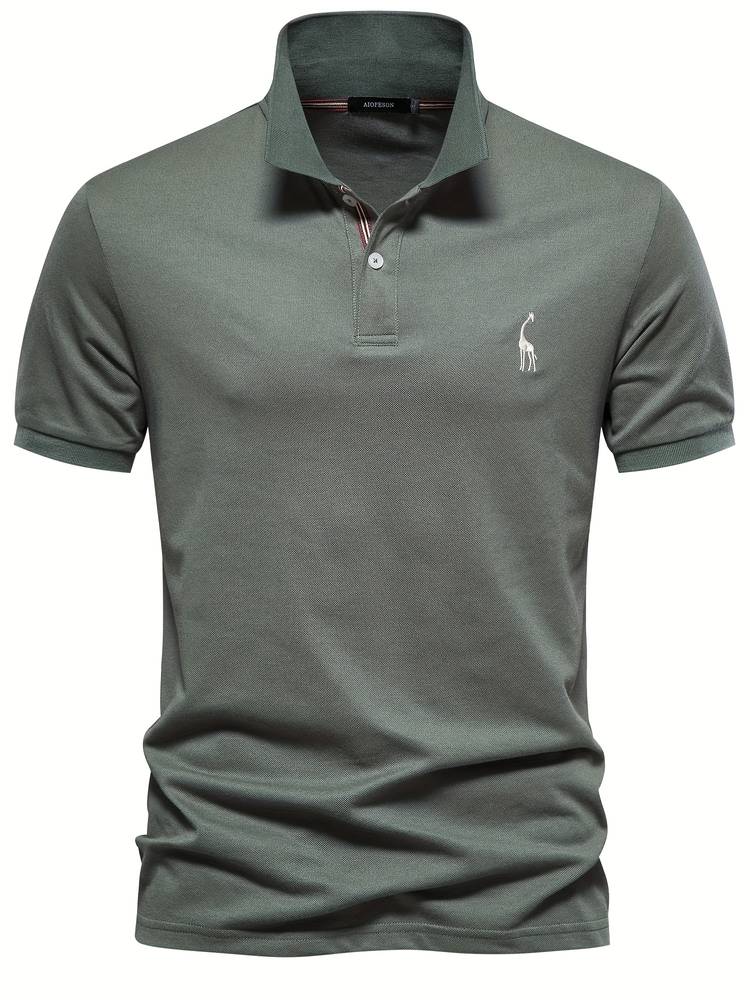 Herren Polo Shirt Blau Größe M Baumwolle-3