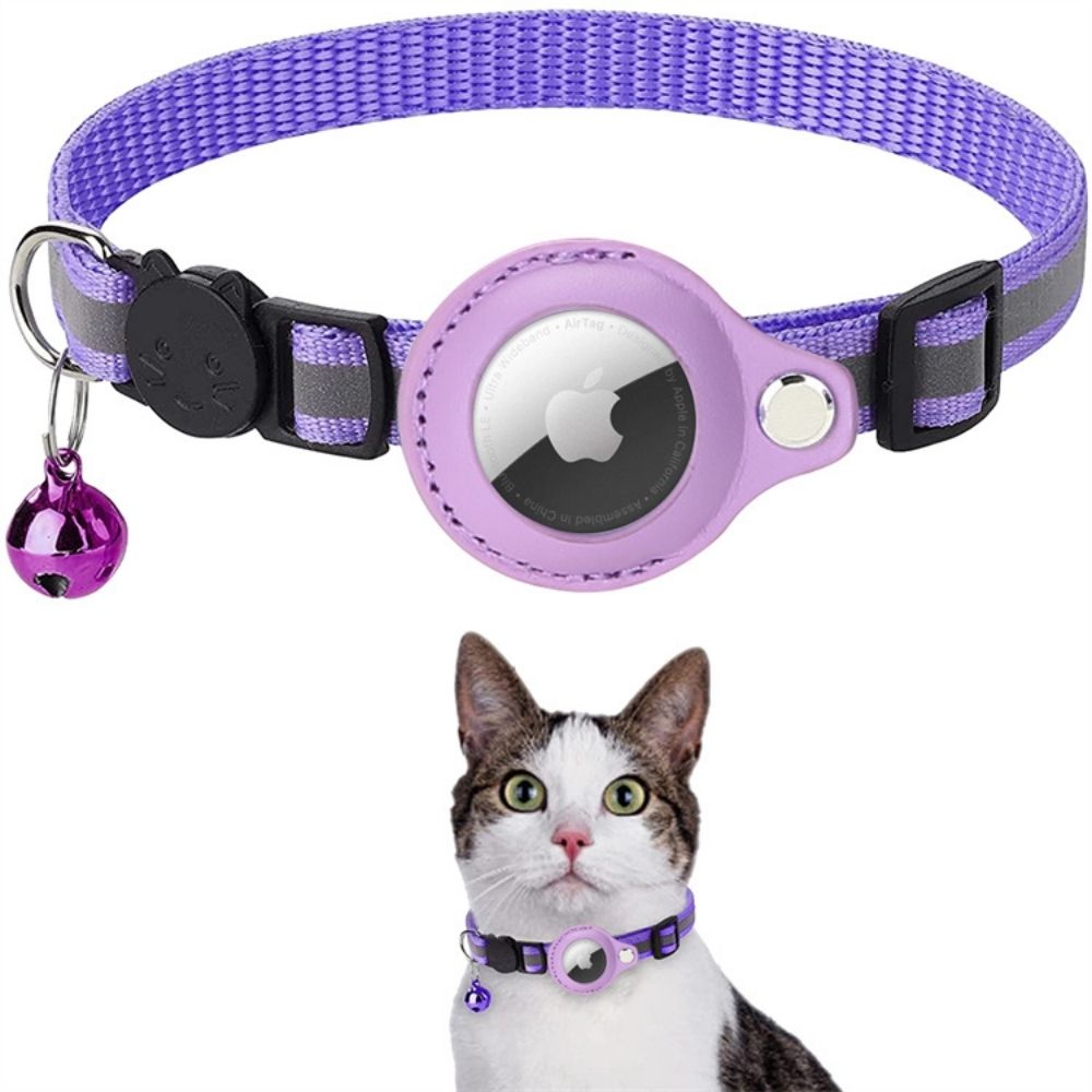 PS cat collar with safety clasp & reflective design for better visibility at night