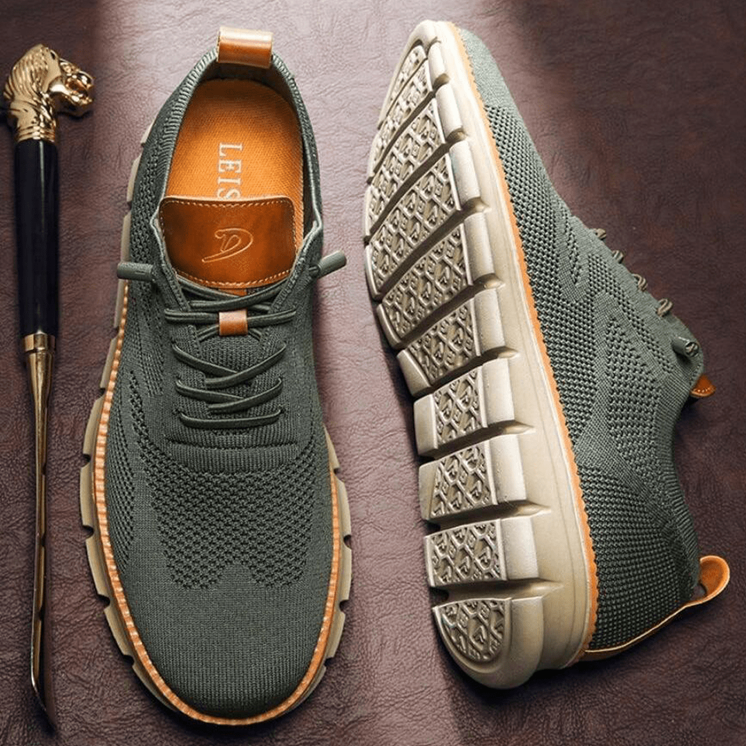 Herren Schuhe Grün Größe 42 Atmungsaktiv Leder-1