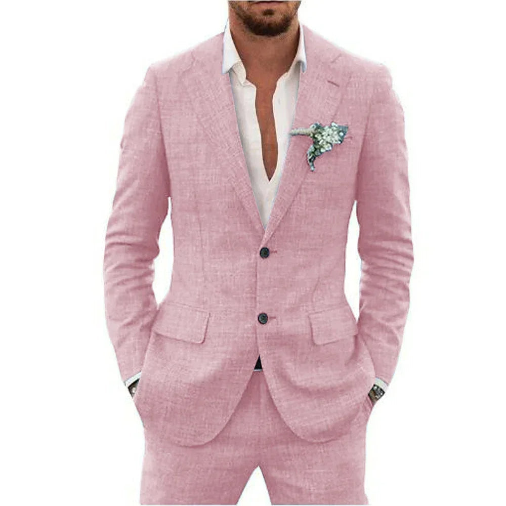 Variant image for Declan Slim-Fit Men's Linen Suit - Stylish Wedding Suit for Formal Events-21
