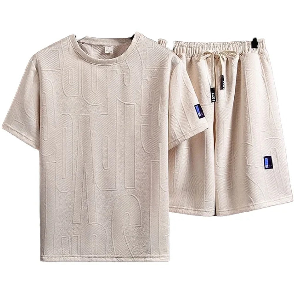 Herren Sommer Set Blau Größe M Baumwolle 2-teiliges Outfit für Stil und Komfort-2