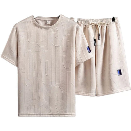 Herren Sommer Set Blau Größe M Baumwolle 2-teiliges Outfit für Stil und Komfort-2